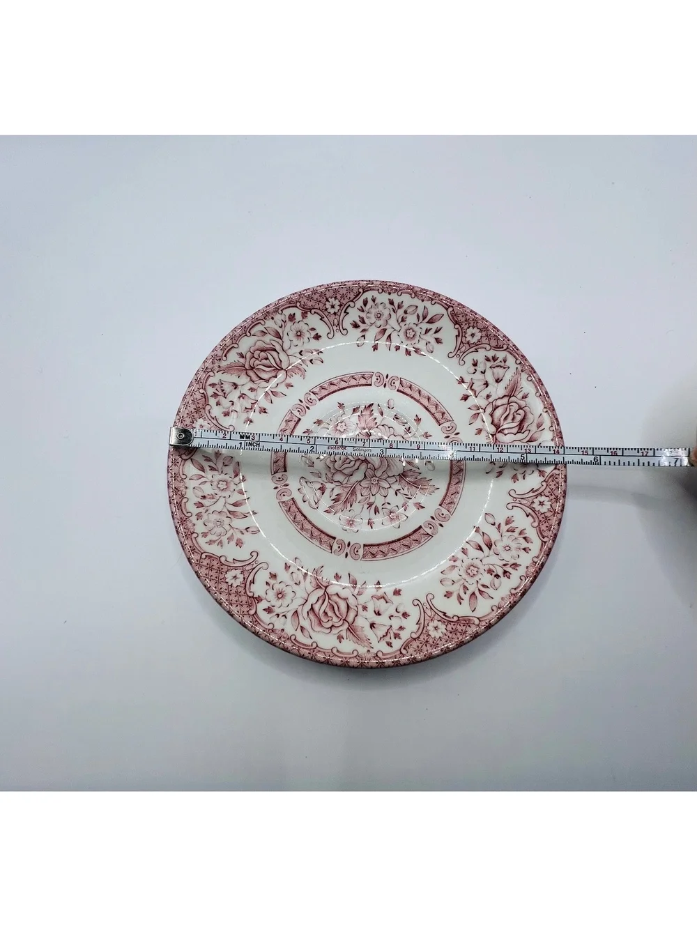 Vintage Wood & Sons English Pink and Ivory Tea and coffee Saucer